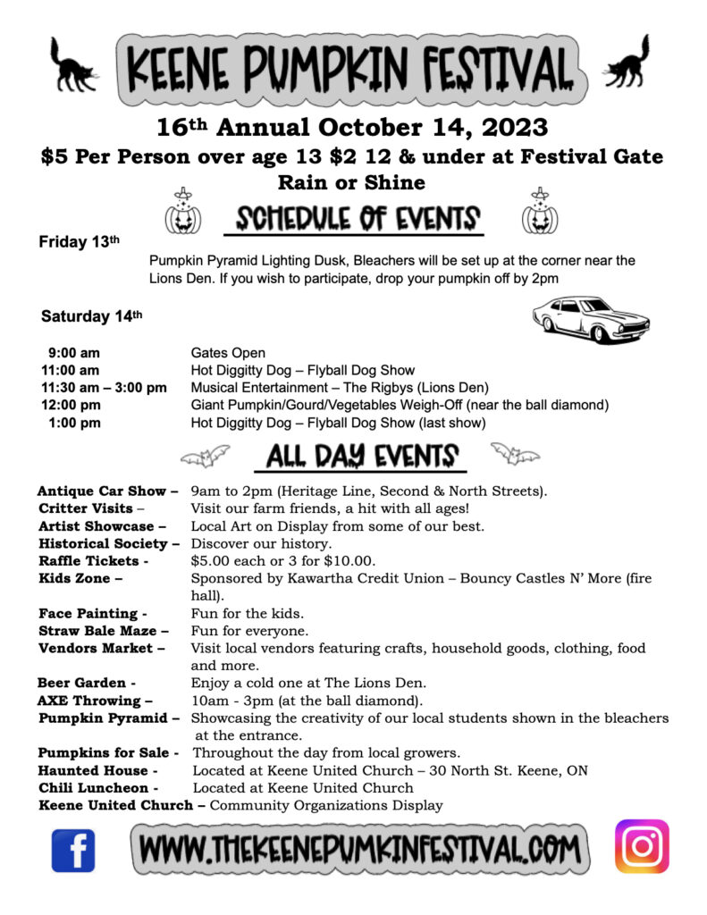 Keene Pumpkin Festival 2025 Lineup